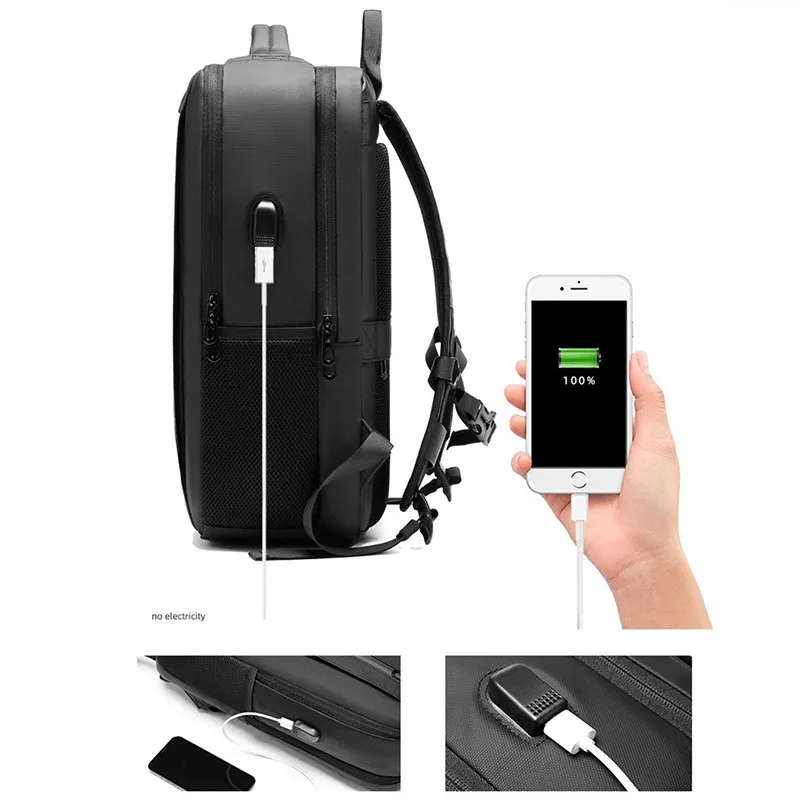 Business USB Charging Backpack Men\'s Outdoor Large Capacity Travel Waterproof Backpack Multifunctional Computer Backpack