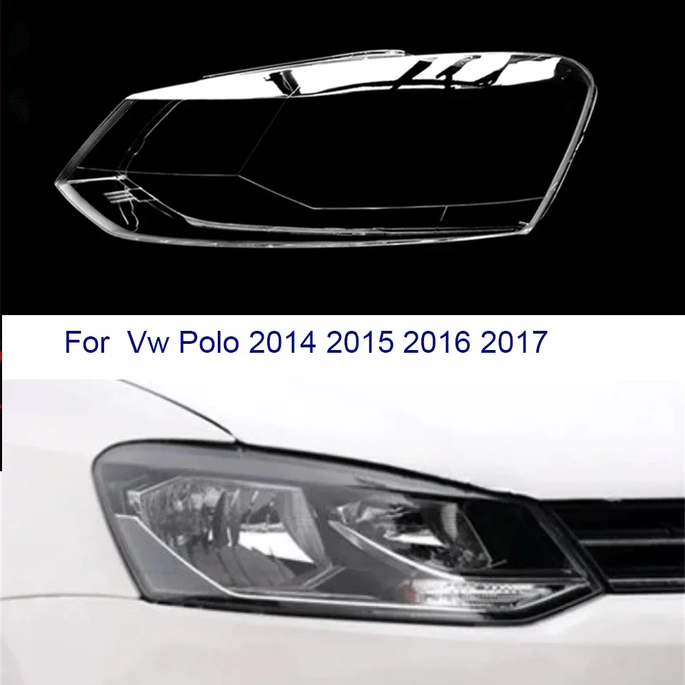 

Для Volkswagen Vw Polo 2014, 2015, 2016, 2017, крышка для передней фары с левой/правой стороны, искусственный прозрачный абажур, защитное стекло