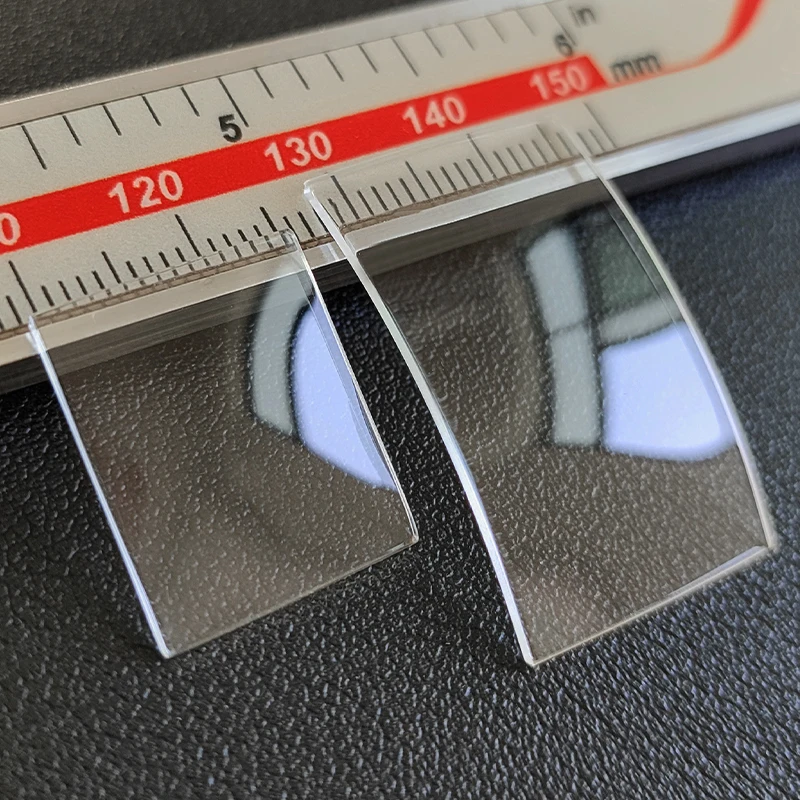 Square Double Bridge Mineral Glass For CTR TANK 2442 2415 2441 1740 2505 White Transparent Watch Crystal Repair Parts