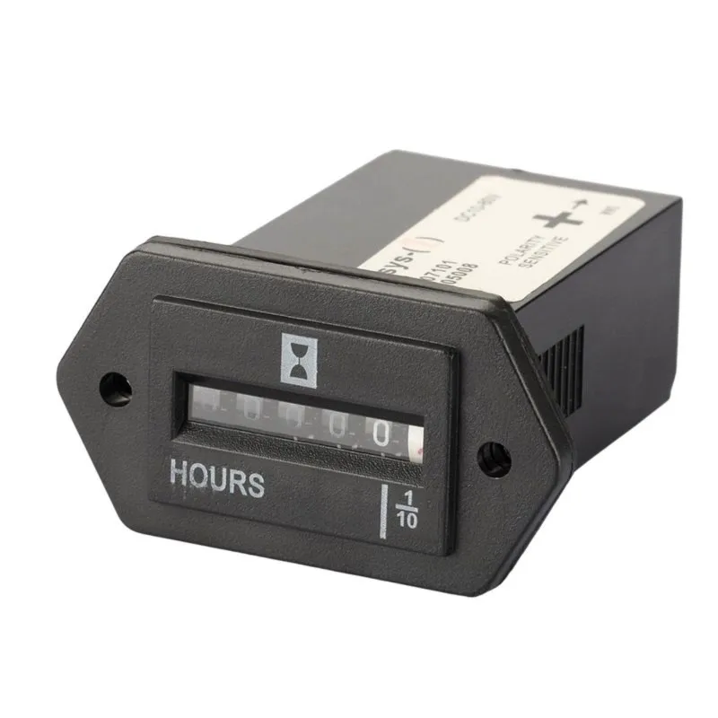 Super Sale DC 10V-80V Hour Meter Rectangle Sealed Hour Meter for Engineering Vehicle Generator Hour Meter SYS-1