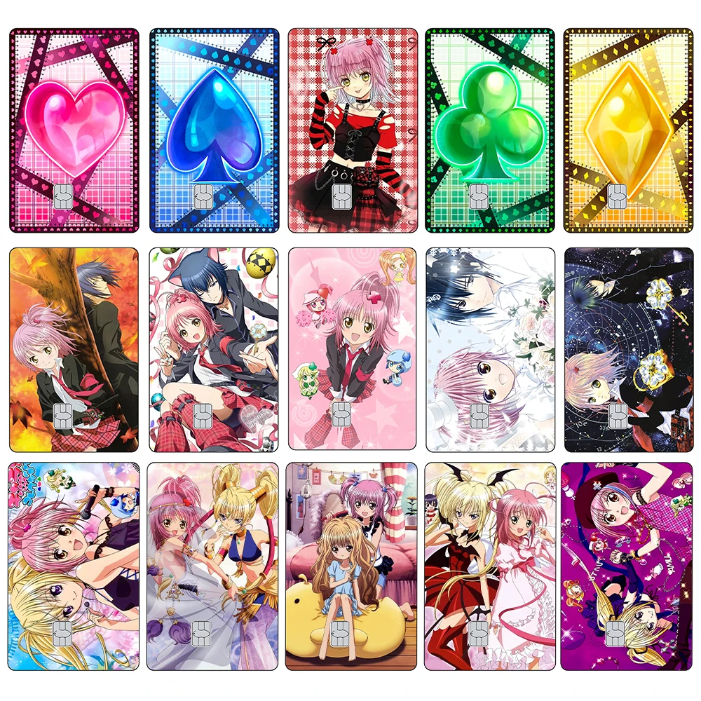 Pegatinas Mate para Tarjetas de Crédito con Diseño de Anime Shugo Chara, para VISA, JCB, Mastercard y Otras Tarjetas Bancarias, Decoración y Protección