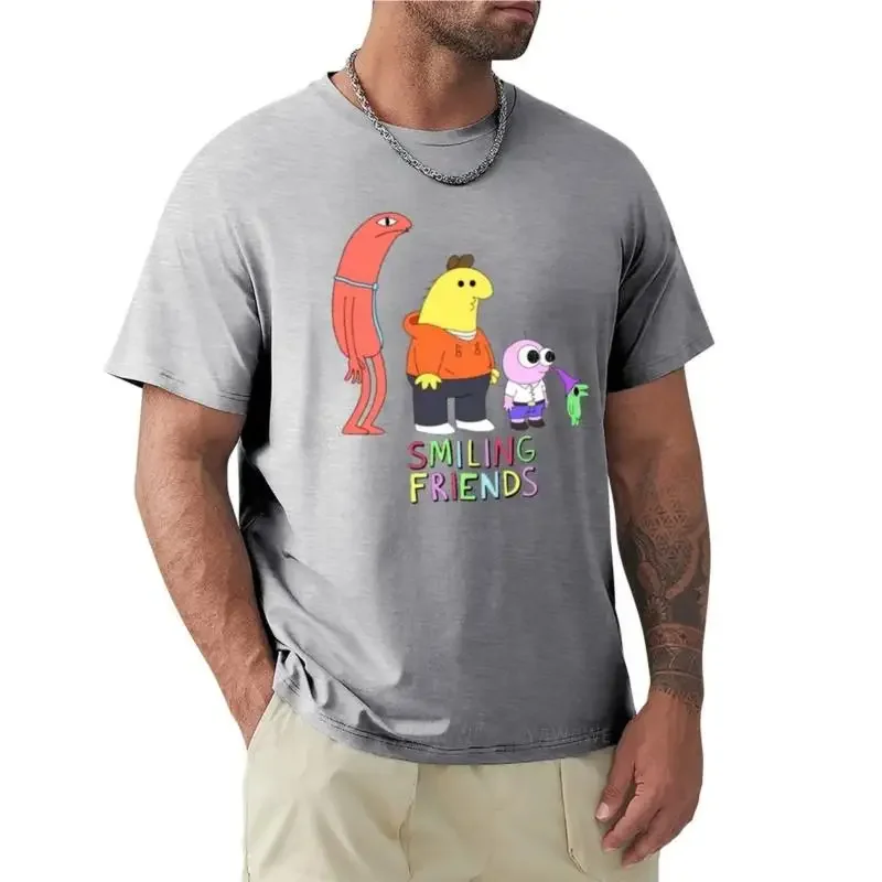 T-shirt graphique imprimé animal pour garçons, meilleure vente, conception d'amis souriants, tous les amis souriants, t-shirts p