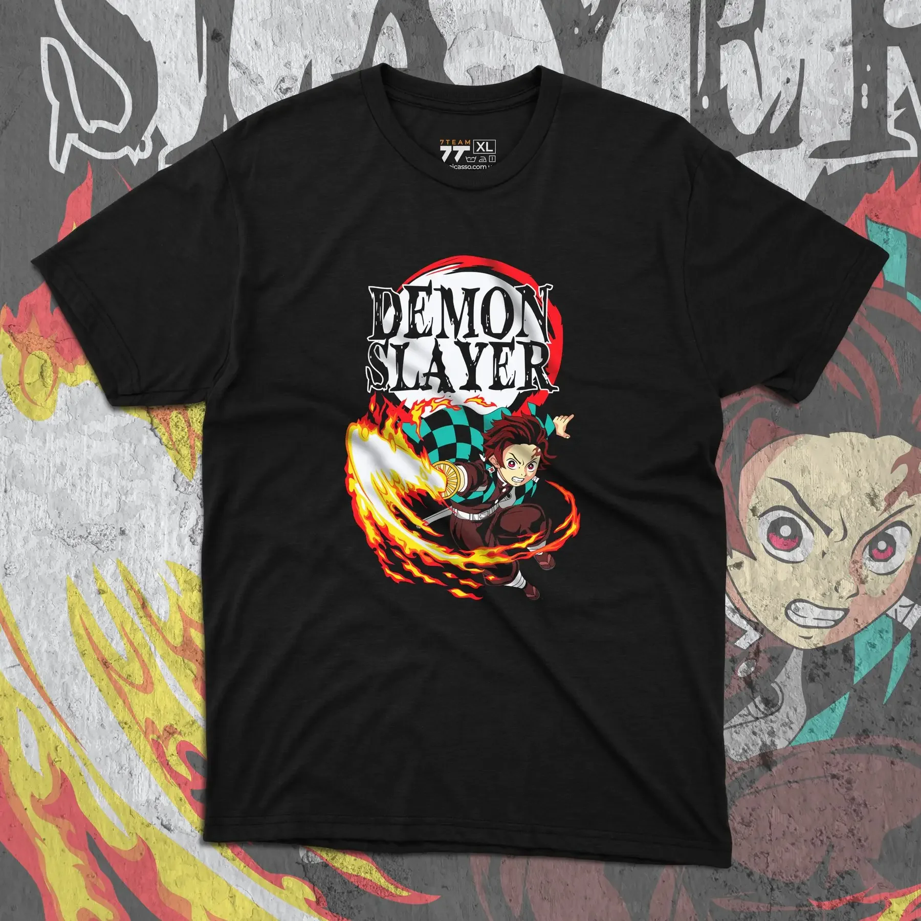 Unisex T-shirts for Men Women Summer Tees T-shirt with Demon Slashing Blade print - Tanjiro Kamado 7