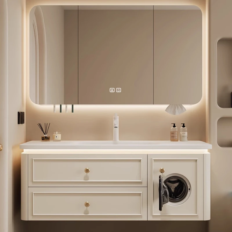 

* Комбинированный шкаф для ванной комнаты, встроенный умывальник с горячим изгибом, умывальник