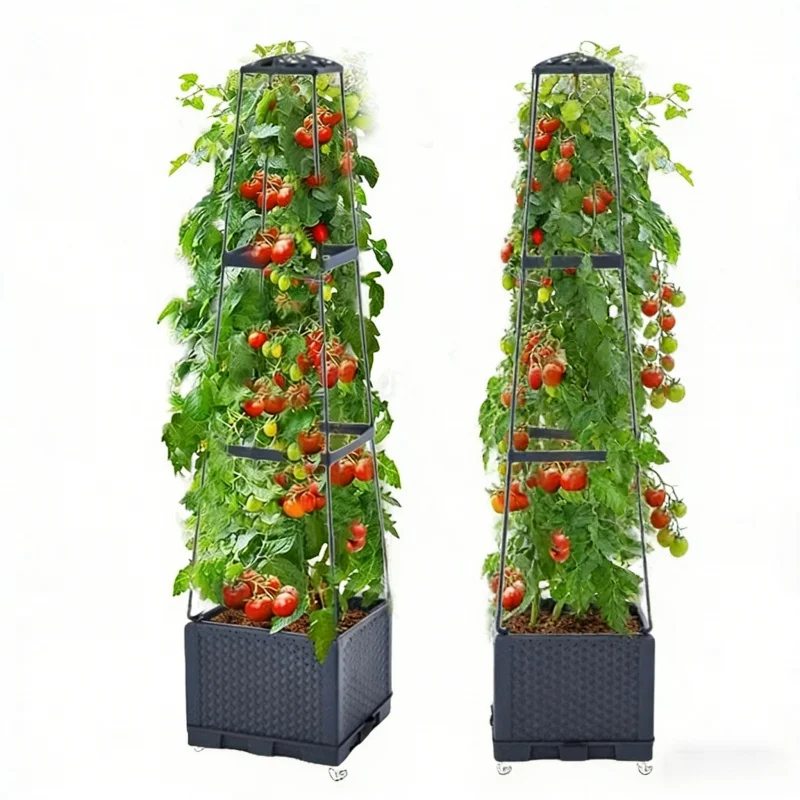 

Multi-layer Vertical Planter Box Balcony Climbing Plant Special Support Vegetable Succulent Flower Pot Rack Vertical Tower-shape