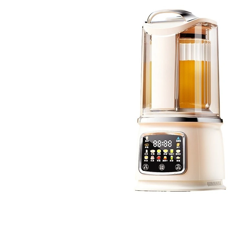 Household fully automatic soybean milk maker, with quiet and soft sound, multi-functional, and produces fine, residue-free milk.