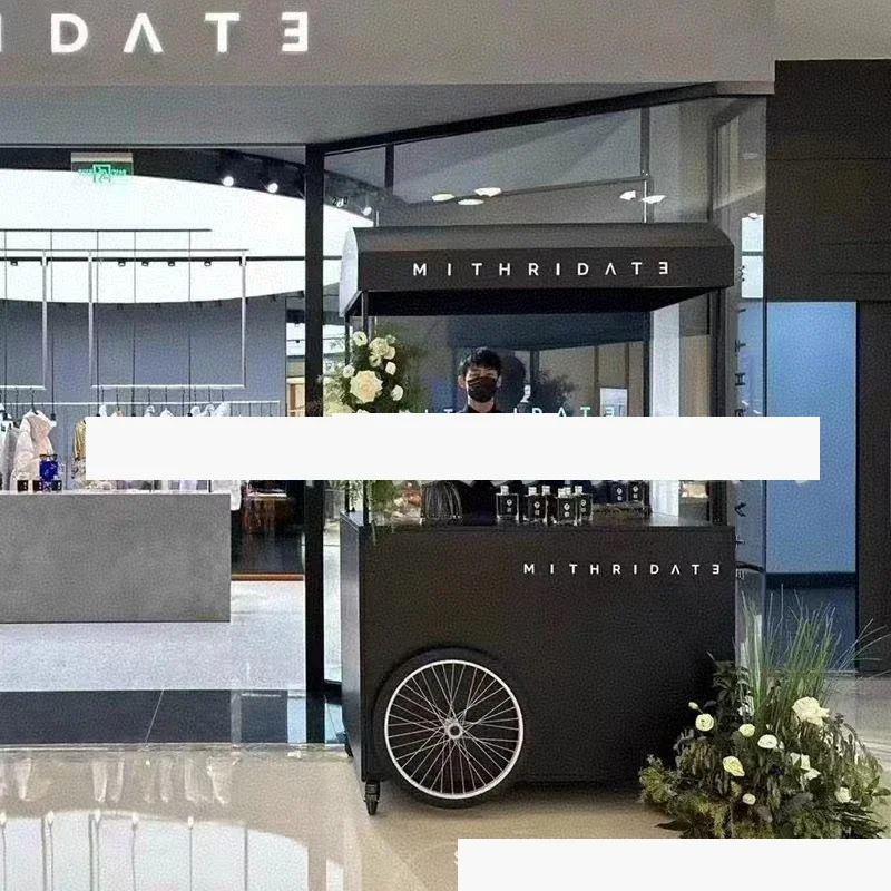 Shopping Mall Hotel Atmosphere Cart Coffee Cart Decoration and Decoration Beauty Exhibition Movable Booth Cart Event Promotion D