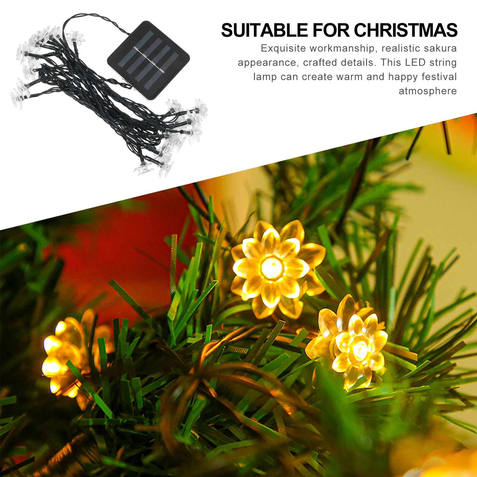 

1Set Cherry Blossom Lamp String Creative Lightweight LED Decoration for Indoor Outdoor Warm Festival Atmosphere Garden Light