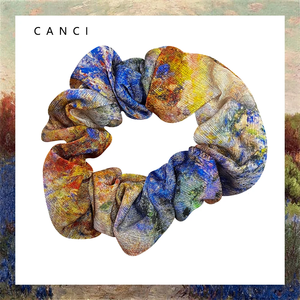 

Резинки для волос из 100% чистого шелка шелковицы с принтами, резинки для волос, завязки, резинки, держатели для хвоста для женщин и девочек 19, Momme 3,5 см