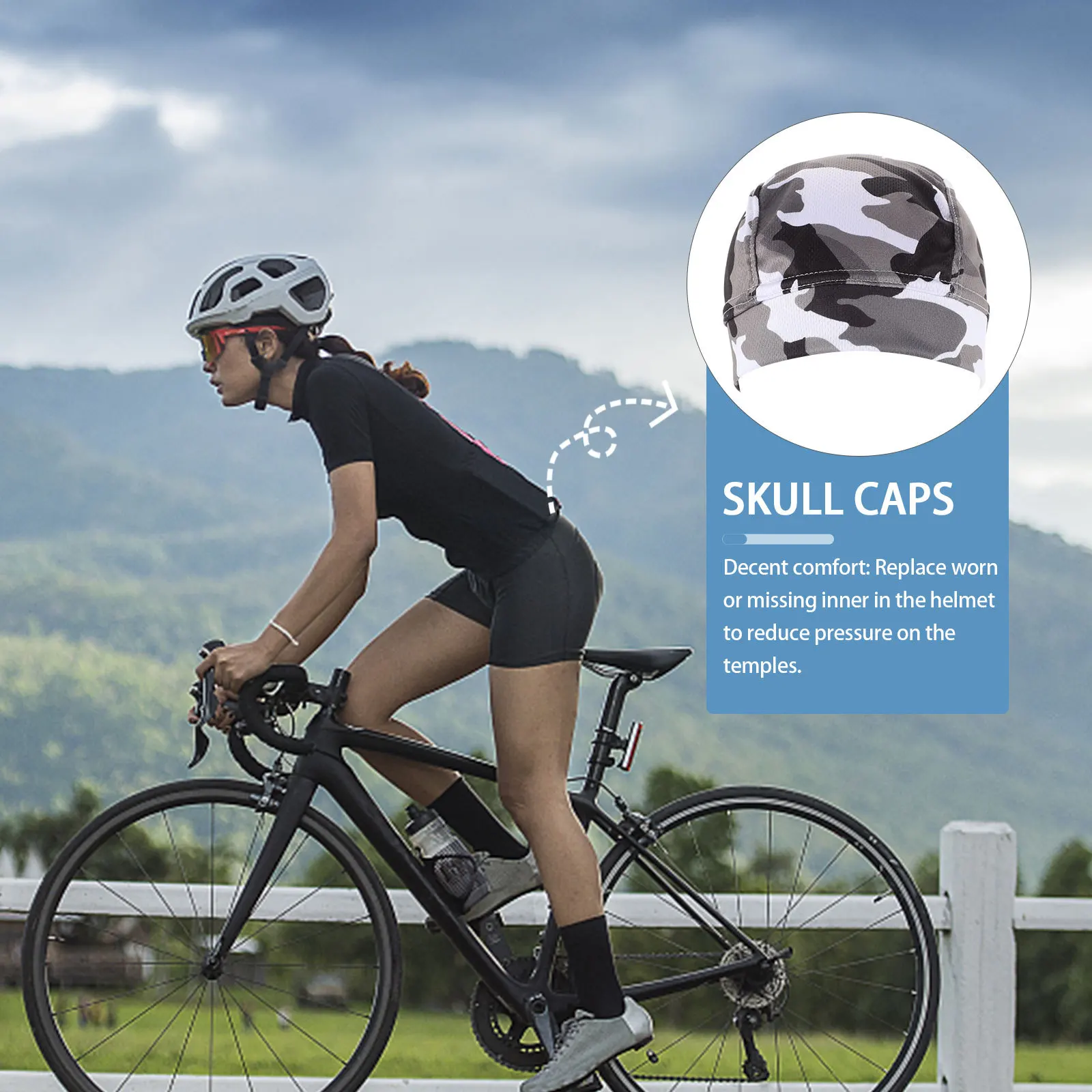 1 قطعة لا حافة قبعة الجمجمة الدراجات بطانة تنفس دراجة نارية دراجة على الجليد قبعة داخلية ركوب الخيل في الهواء الطلق معدات السلامة