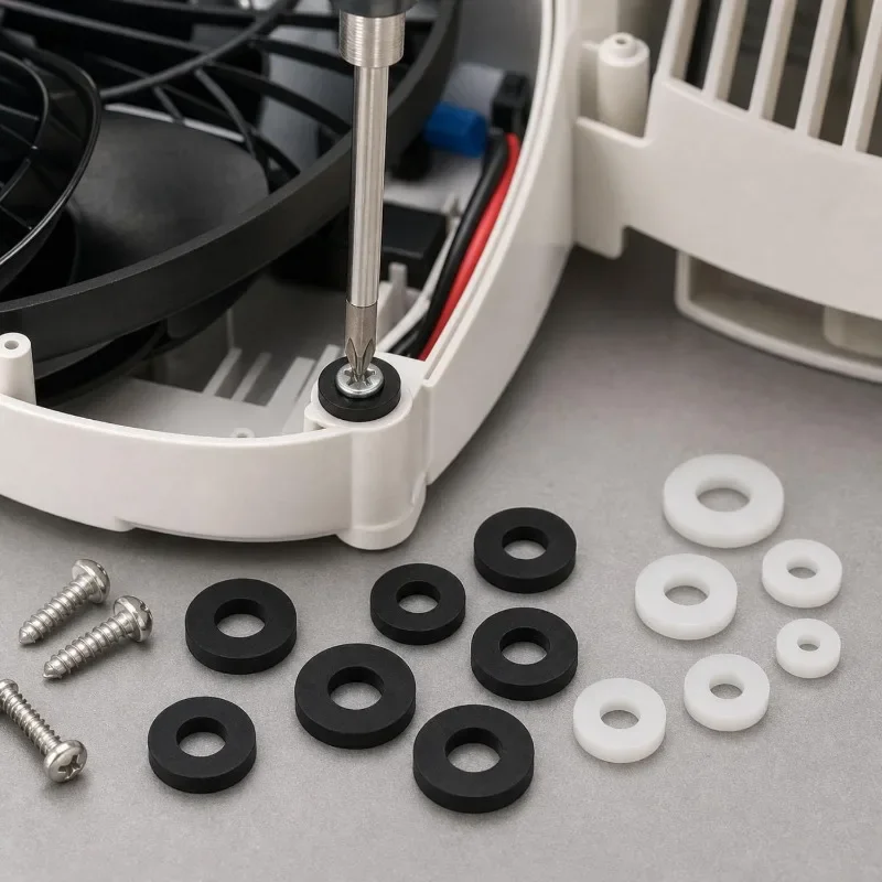 Multi-functional Nylon Flat Washer Set M2-M10 Black White Round Sealing Gaskets Insulation Wear Resistance Ring Bolts Fasteners
