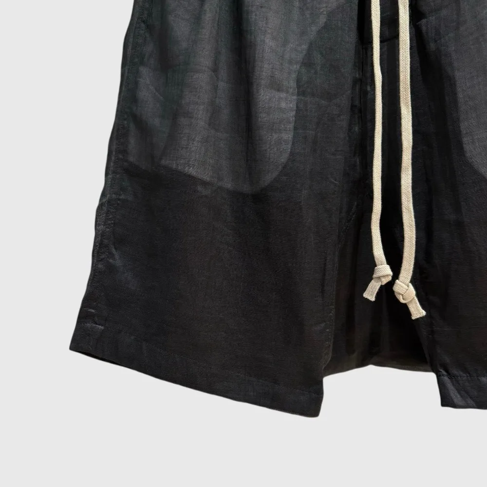 High Street RO Style Shorts Men's New Summer Fashion Double-layer Yarn Breathable Thin Casual Straight Leg Five Quarter Pants