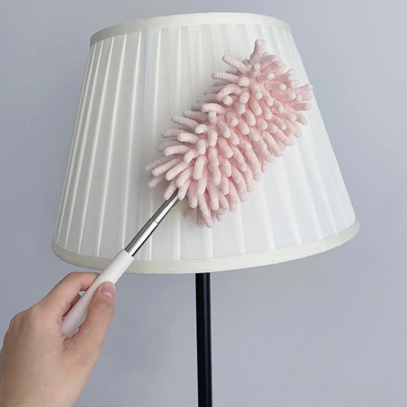 Telescopic Lengthen Duster Microfiber Chenille Home  Stainless  Removal Steel Dust Brush Ceiling Clean Multifunction