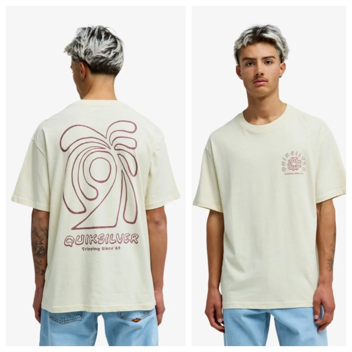 Camiseta Esportiva Curve Palm Surfing para Atividades ao Ar Livre 100% Algodão com Estampa Gráfica Masculina e Feminina Verão Streetwear