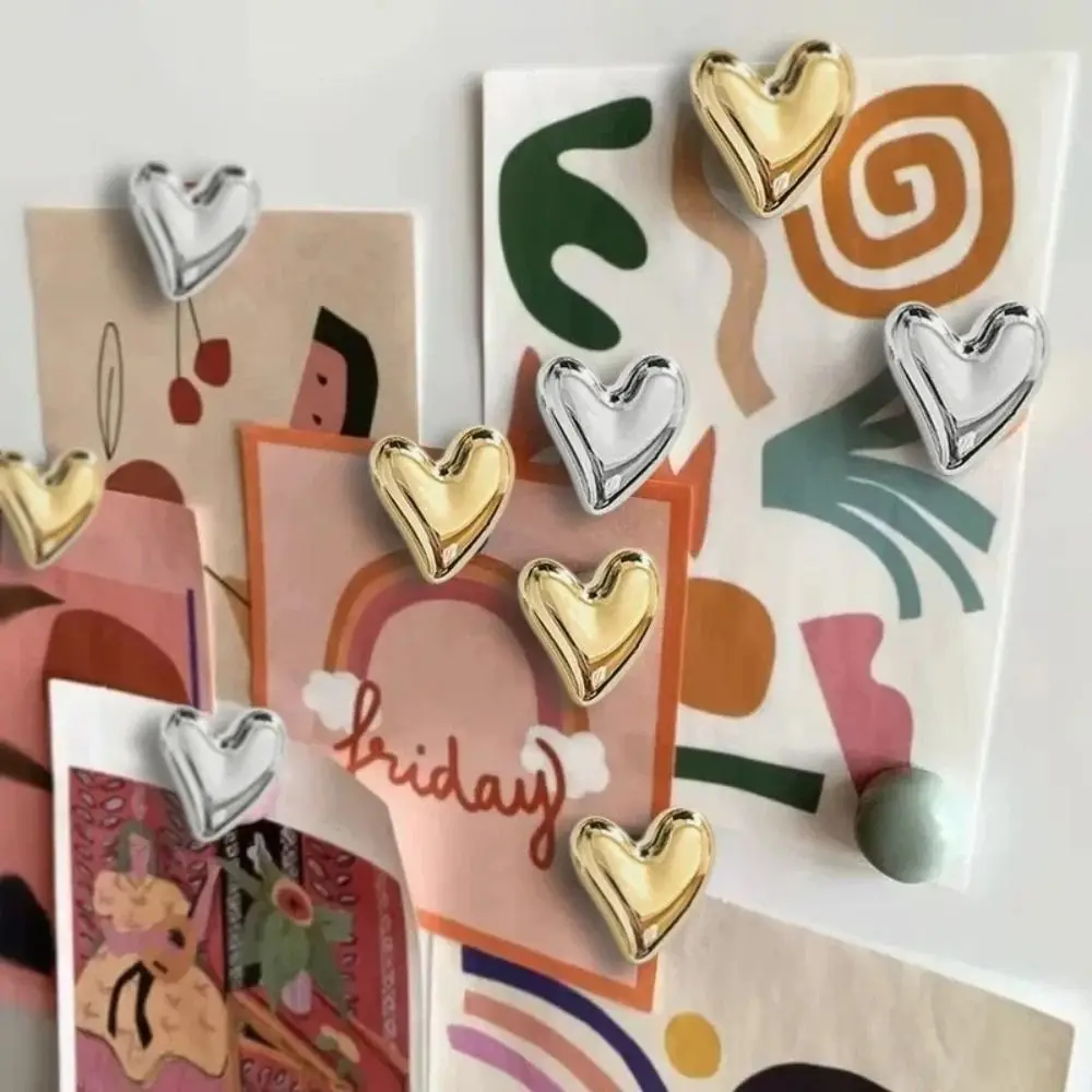 Home Decoration 3D Irregular Heart Shape Pushpins Macaron DIY Thumb Tacks Reusable with Box Colorful Push Pins School Stationery