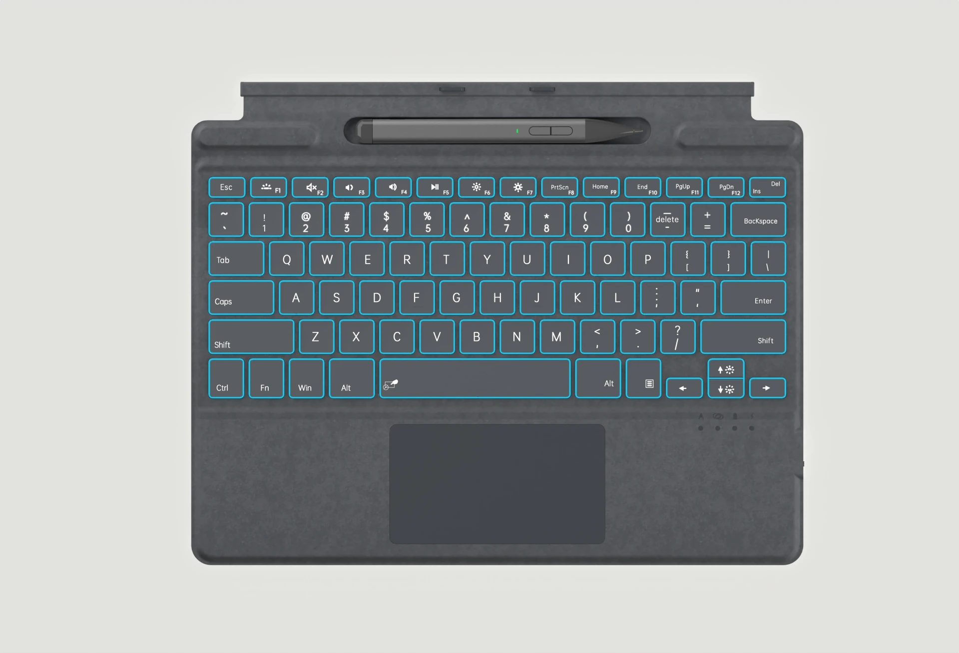 2025 New Color Microsoft Surface Pro 8/9/X/10/11 Bluetooth Magnetic Keyboard with Pen Slot,Touchpad and 7-color Backlit Keyboard image 6