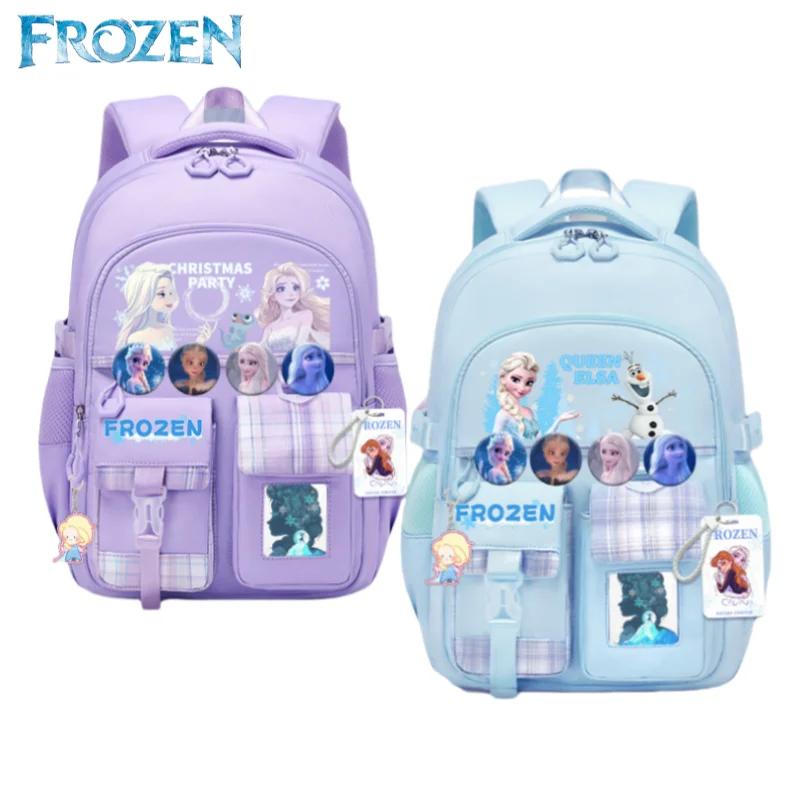 Frozen Princess Elsa Cartoon Cute Children's Student School Bag Kawaii Burden-Reducing Lightweight Waterproof Girls Backpack