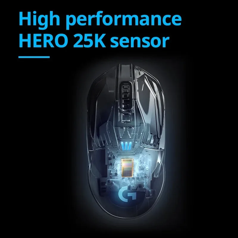 Logitech G903 LIGHTSPEED Wireless Gaming Mouse, Hero 16K, 16000 DPI, RGB Lighting, 11 Programmable Buttons, eSports Edition