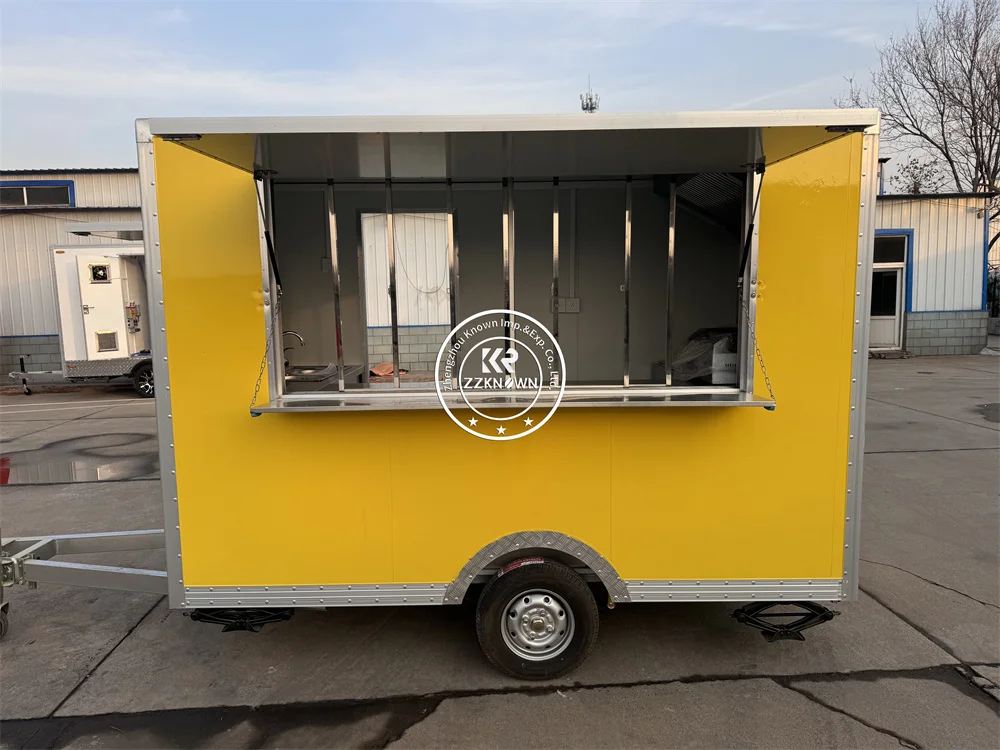 Customized Food Truck Mobile Coffee Shop Kiosk Street Hot Dog Cart Fast Food Truck Trailer Fully Equipped For Sale