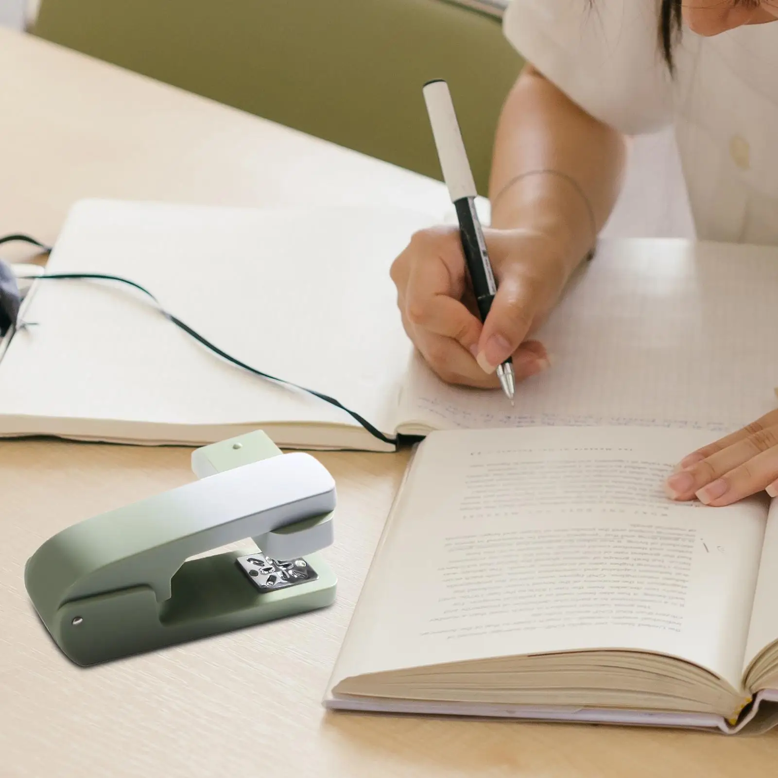 كباسات للمكتب 360 درجة دوارة كتاب ملزمة دباسة 20 ورقة قدرة مريح آلة تدبيس مكتب الملحقات ل