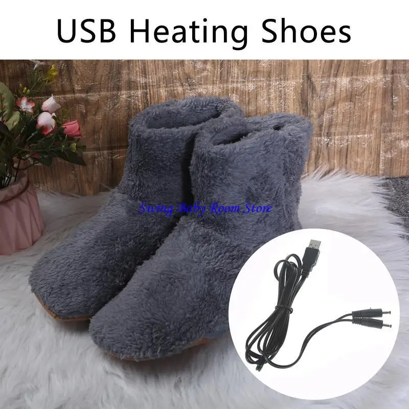 أحذية التدفئة الكهربائية للنساء للنساء في K1AD ، أحذية دافئة أحذية دافئة ، واجهة أفخم وملحقات دافئة في فصل الشتاء القابلة للغسل