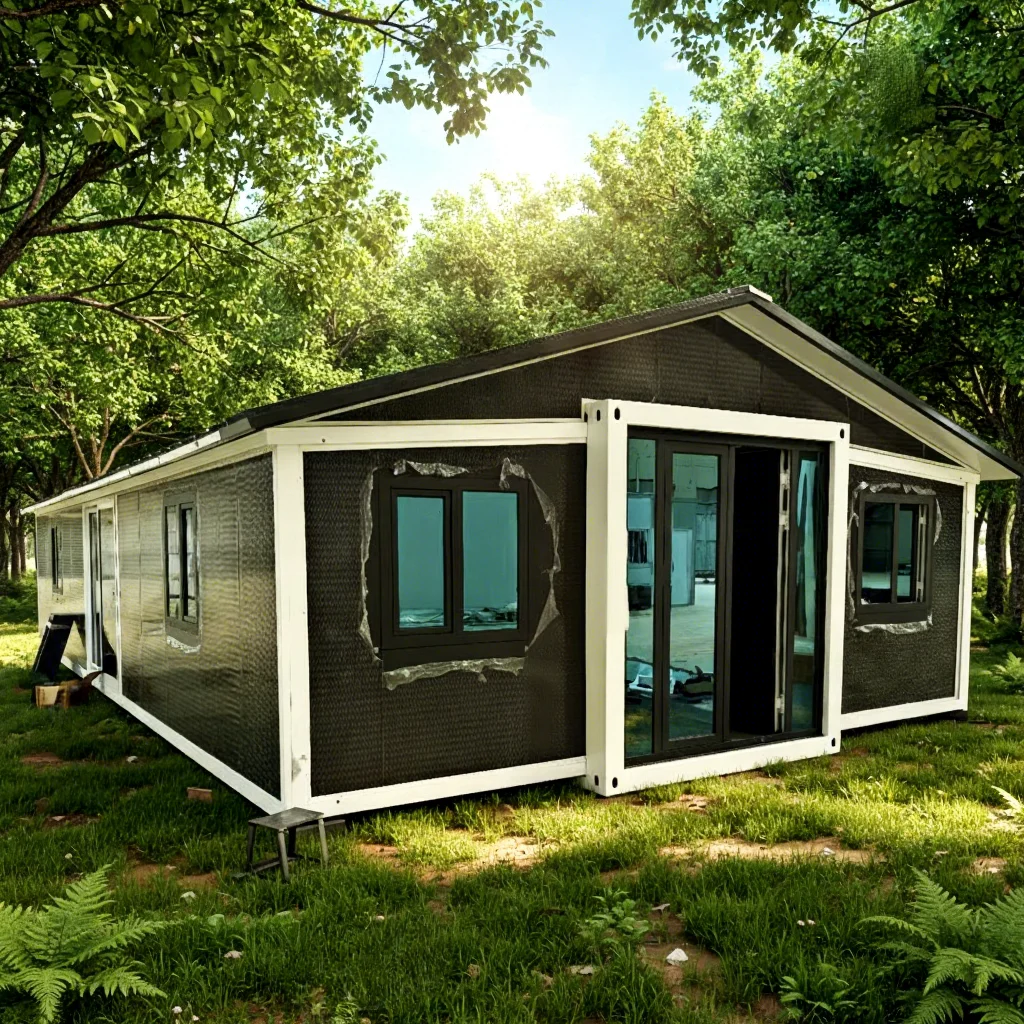 Ready Ship Luxury 40 Ft 20ft Prefab Mobile Container House 2 Bedroom Steel Prefabricated Home Local Standards Villas Outdoor Use