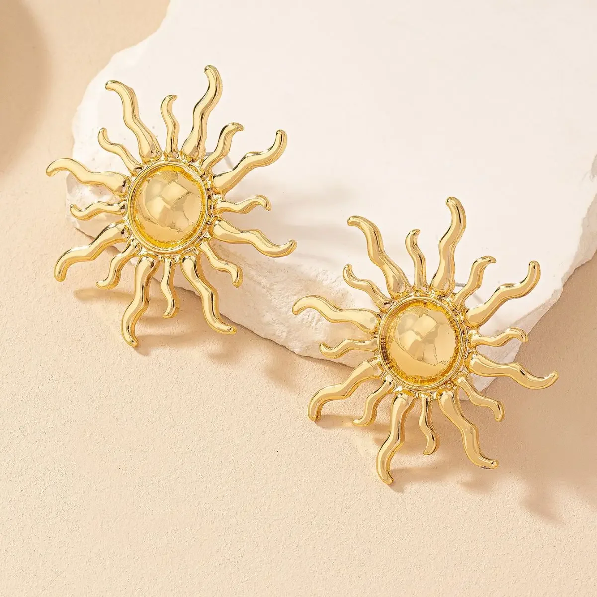 Vintage Oversized Sun Fashion Dangle Earrings  earrings for women