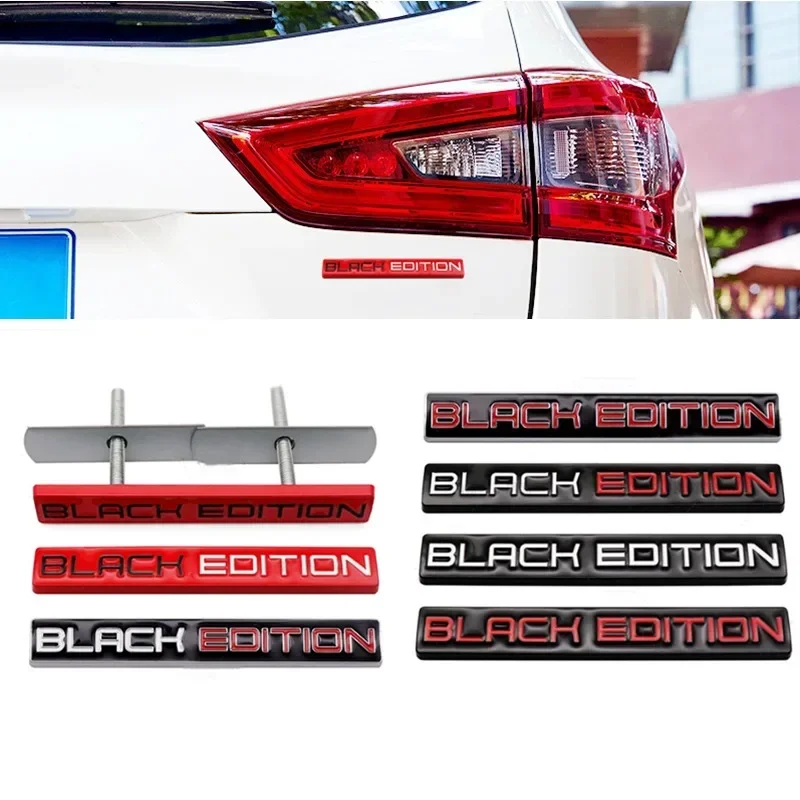 3D Metal BLACK EDITION Logo Car Rear Trunk Front Grille Emblem Badge Stickers For Toyota Honda Lexus Suzuki KIA Hyundai Audi - view 2
