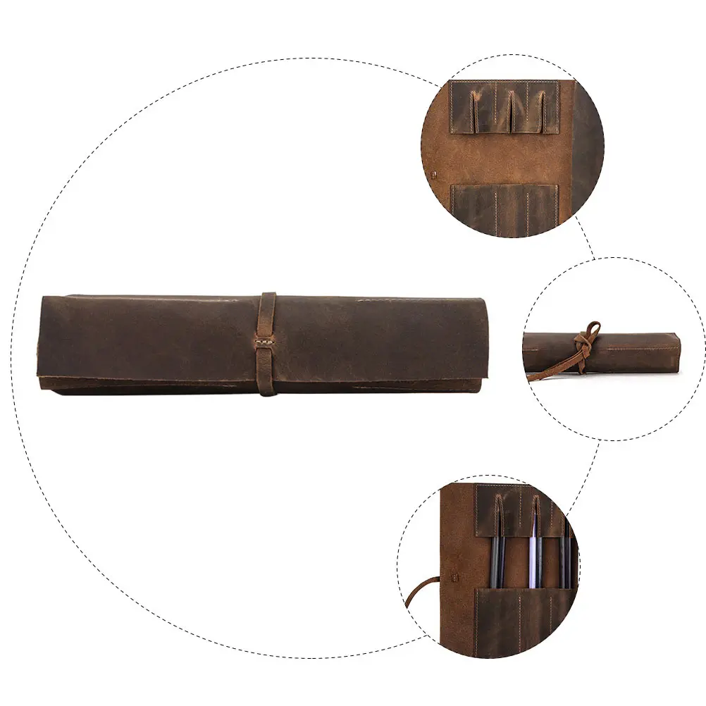 

Pencil Bag Material Storage Writing Drawing Tools Roll Up Design Easy Clean Desk ganizer Student Pens