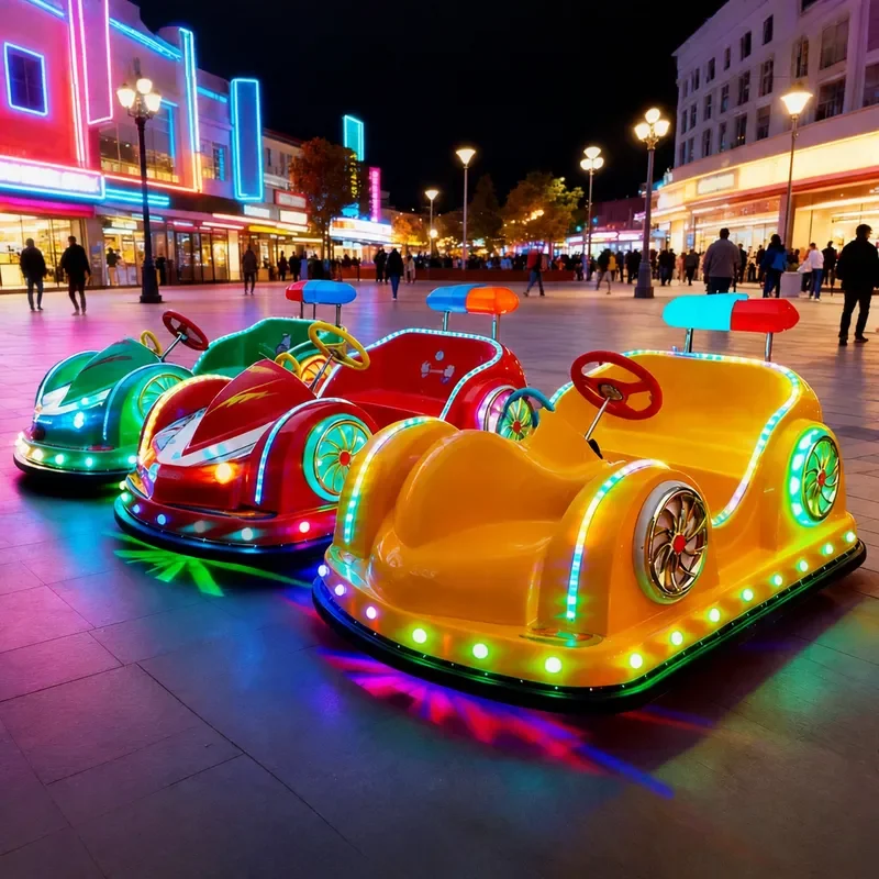 Outdoor Electric Luminous Bumper Car Double Parent Child Ride On Playground Equipment for Temple Fair Stall Amusement Park