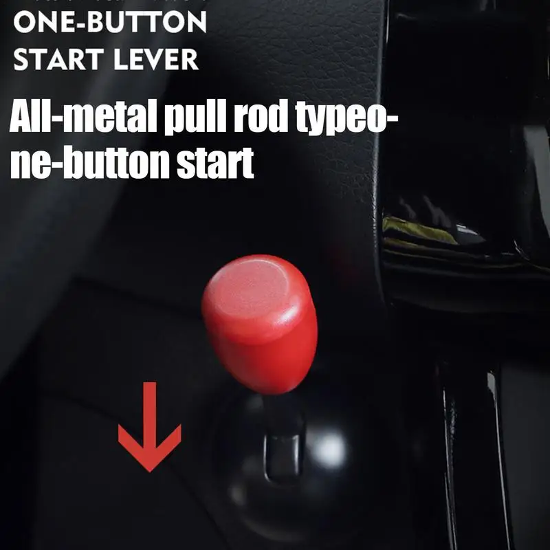 Car Engine Start Stop Button Joystick Auto Push Engine Start Rocker Button Bright Color Decorative Remodeling Accessories For