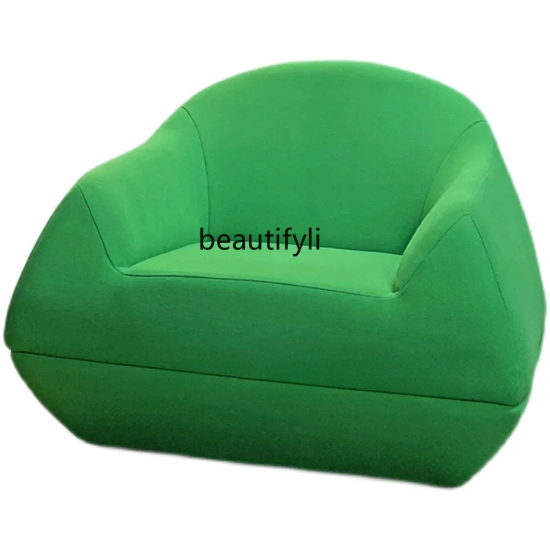 

European Single Sofa Light Luxury Leisure Chair Living Room Creative Strange Shape Designer Studio Green