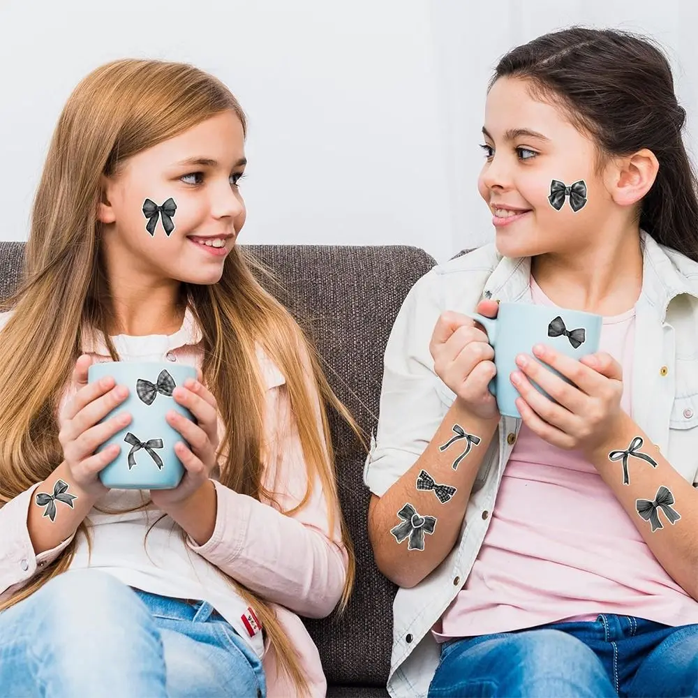 

500PCS Pink Black Bowknot Sealing Stickers Paper 4.6*4cm Seal Labels Party Supplies Package Decoration Gift Wrapping Sticker