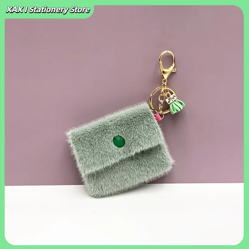 Cute Mini Coin Purse Keychain Holder For Keys Coins, Fashion Candy Colors Keyring Bag Charm Gift