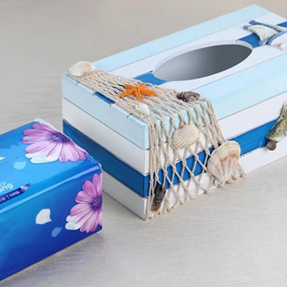 

Wooden Tissue Box Rustic Desktop Storage Tissues Cube Boxes Decoration Case Cover Holder Dispenser Container