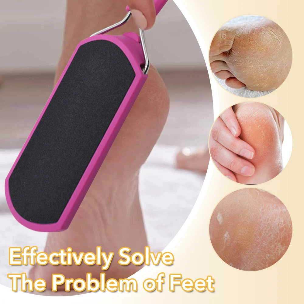 2/4 قطعة الفولاذ المقاوم للصدأ ملف القدم الاغتصاب الكالس بيليه مزيل الصلب الجلد الميت الحاويات الغسيل لإزالة كعب باديكير سبا أداة #4