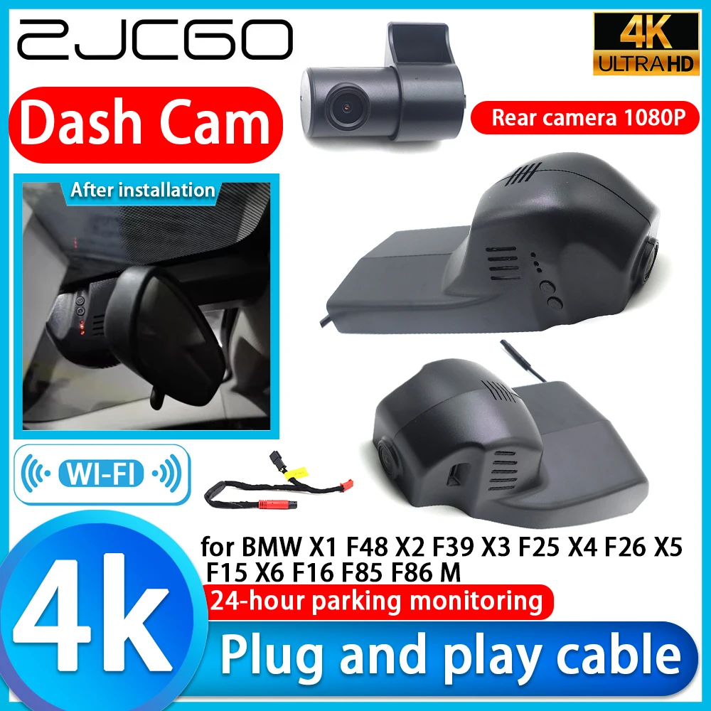 ZJCGO für BMW X1 F48 X2 F39 X3 F25 X4 F26 X5 F15 X6 F16 F85 F86 M 4K UHD DVR Dashcam Kamera Objektiv Videorekorder Aufnahmegerät