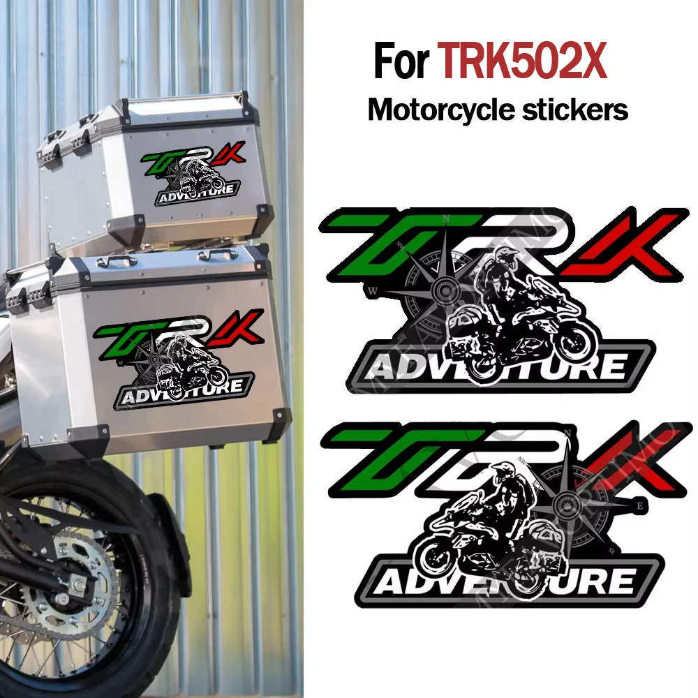 

For Benelli TRK502X TRK 502X 502 X Adventure Motorcycle Trunk Luggage Cases Box Panniers Aluminium Top Side Stickers Decal