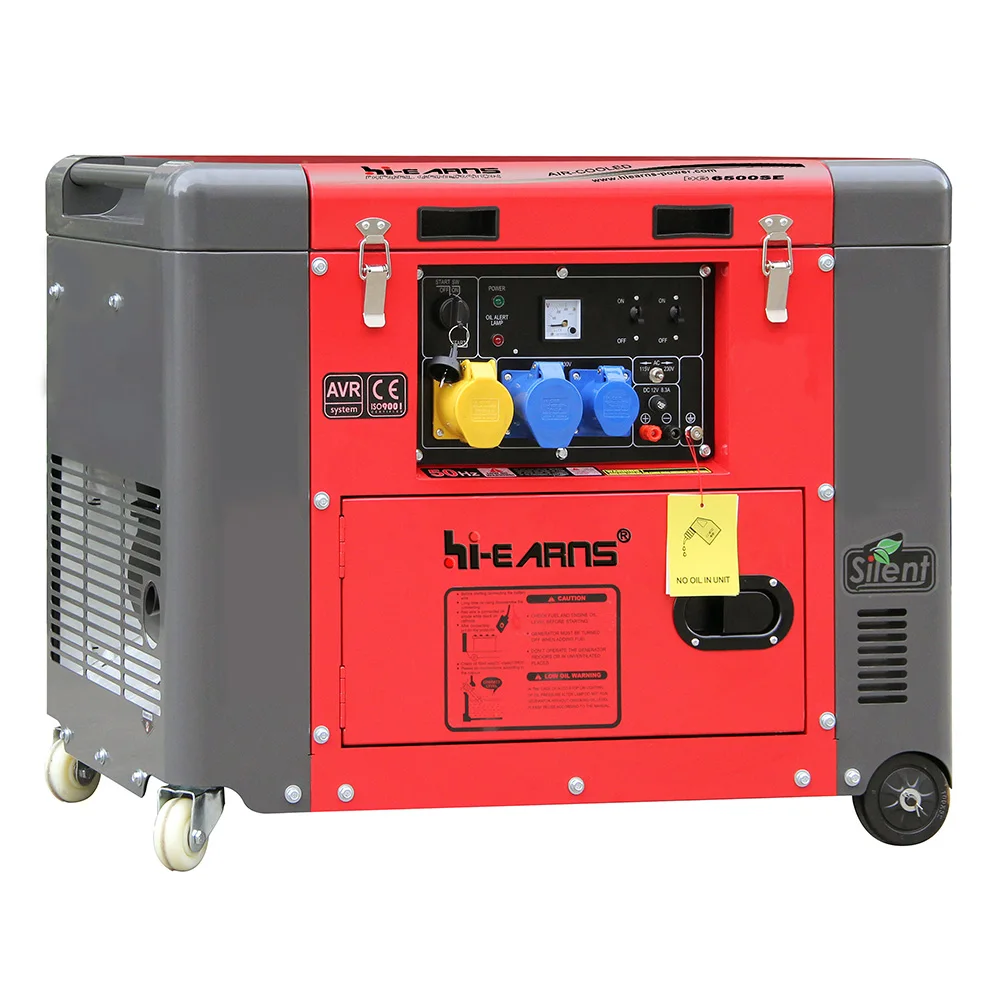 

DG6500SE3 Two Voltage 186FA die·sel engine three phase slient type generator with top open canopy