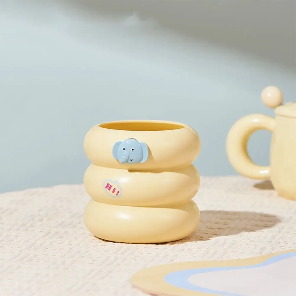 Round/Square Pen Holder Cute Cartoon Creative Plastic Pencil Case Practical Multifunctional Stationery Storage Box