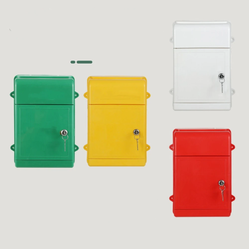 Wall Mount Mailbox Letter Box Plastic with Lock Mail Box Easy To Install Waterproof Mailbox Versatile Drop Box
