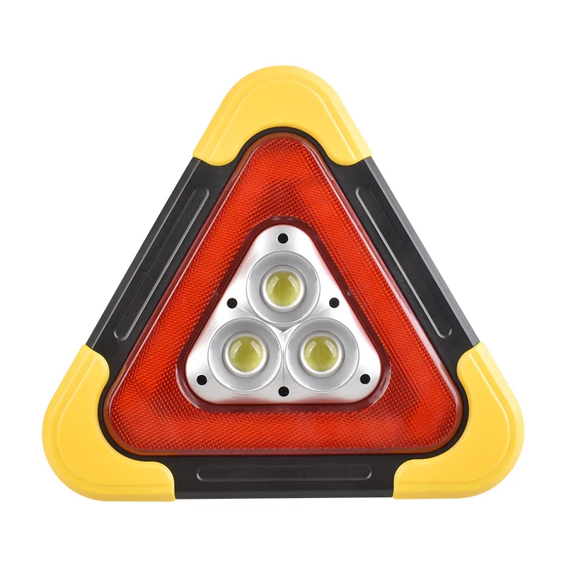 

Portable Three-in-one Car Emergency Breakdown Warning Triangle for Car Tripod with LED Lighting and USB Charging Port