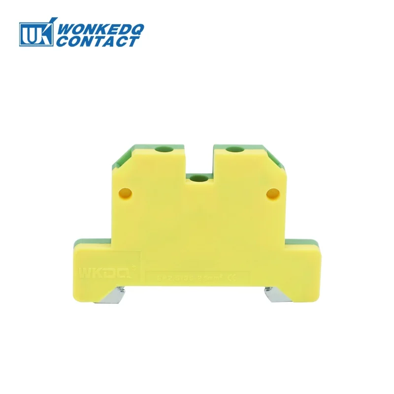 10Pcs EK2.5/35 Screw Connection Ground Earthing Terminals SAK 2.5 mm² Wire Electric Connector Din Terminal Block EK 2.5/35