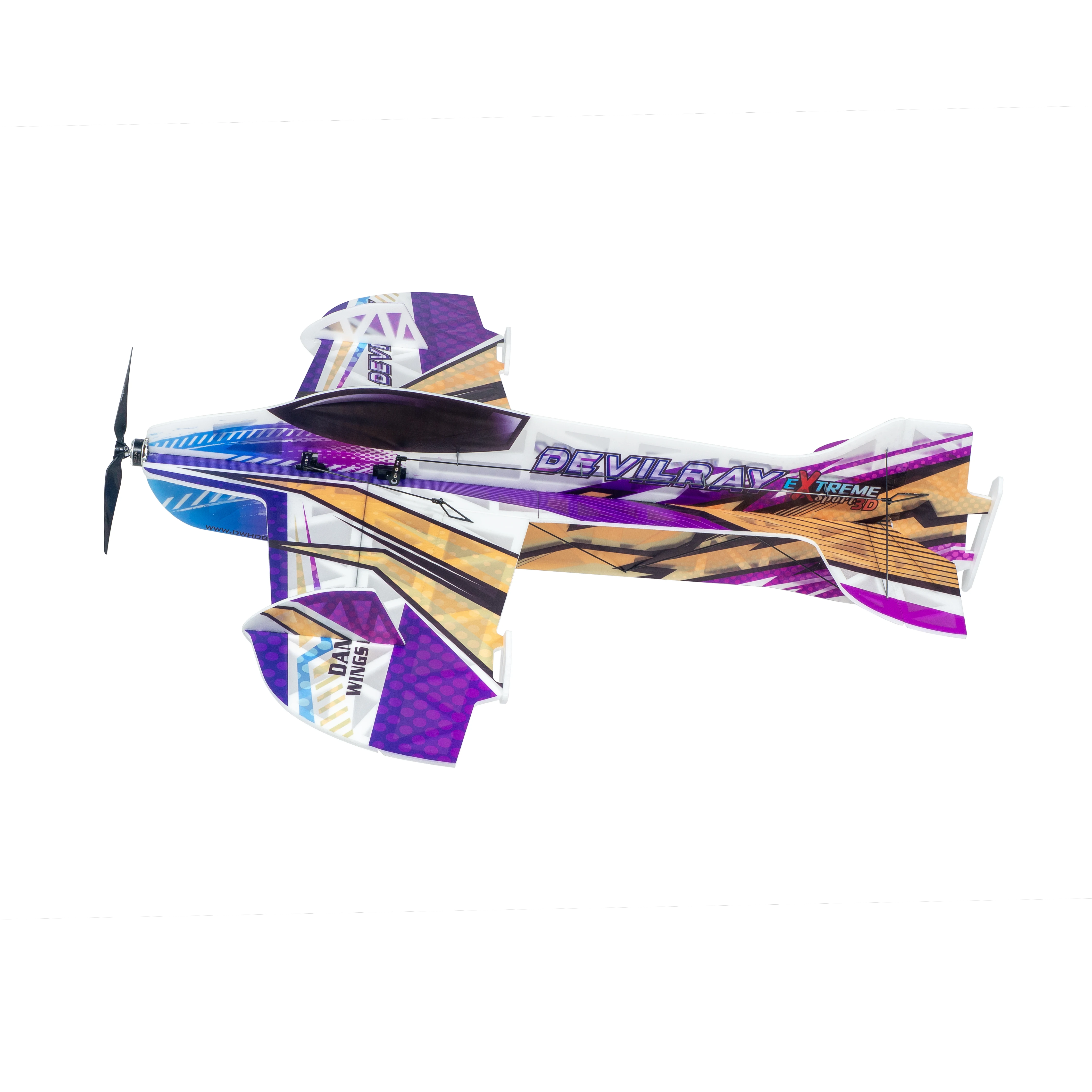 DW Hobby  EA03 800mm Wingspan Devil Ray RC Plane 3D 4D Stunt Foam Aircraft KIT or RTF with AM40 Motor for Hobbyist