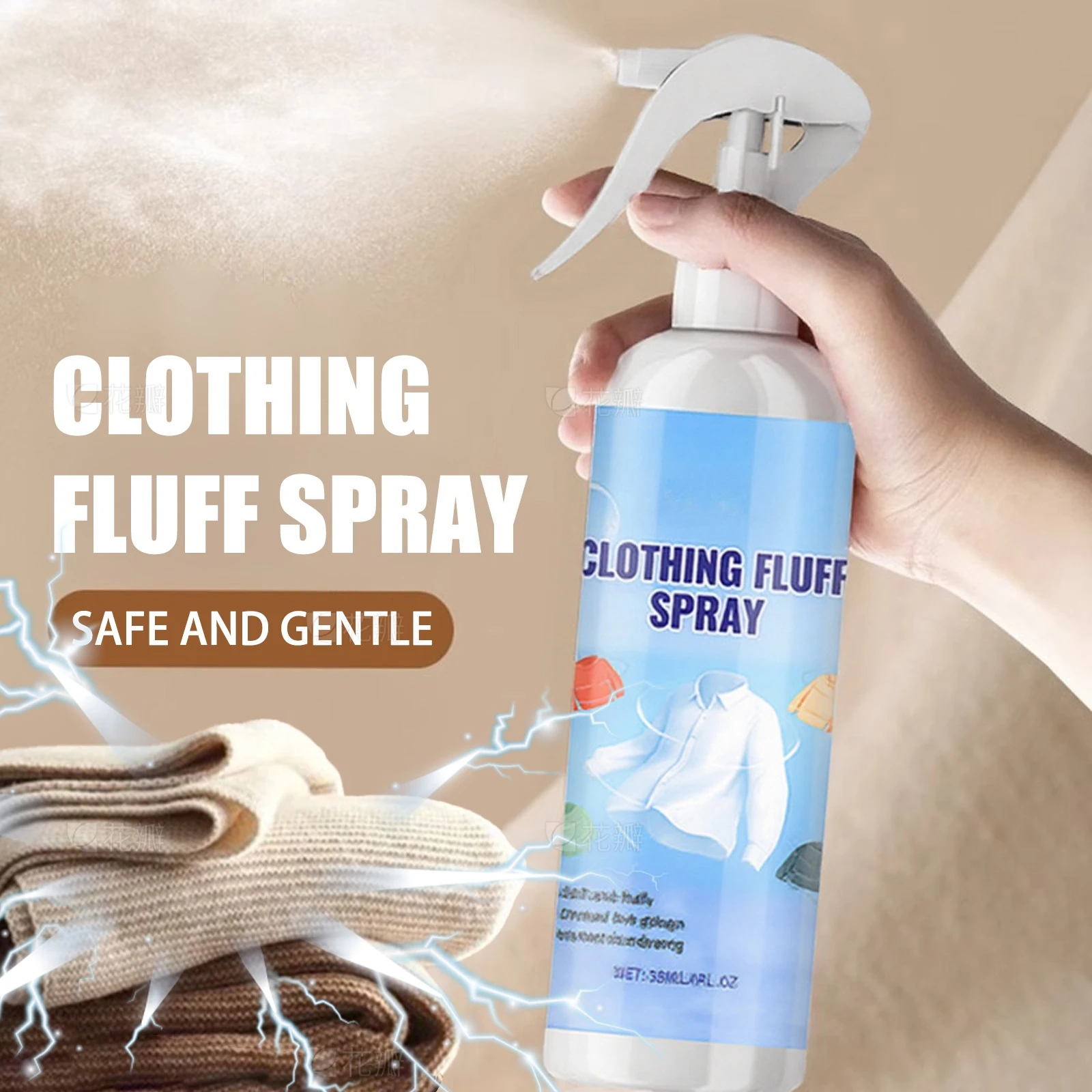 

120ml Anti Static Spray Clothe Static Cling Remover Home WrinkleRemover for Hair Clothing Car Interior Curtains Sofa Carpet Pets