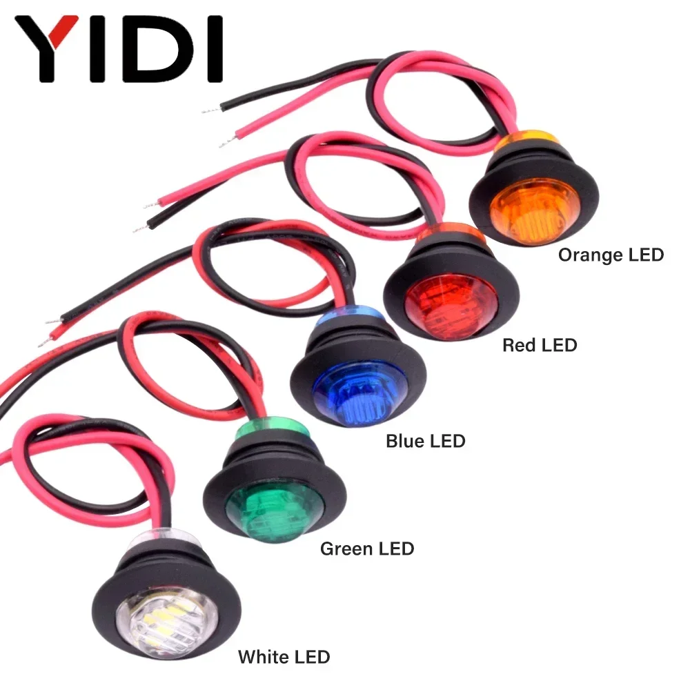 6/10pcs DRL LED Waterproof Daytime Running Lights for Car Truck Turn Signal 12V 24V Lamp Warning Parking Rear Side Marker Light