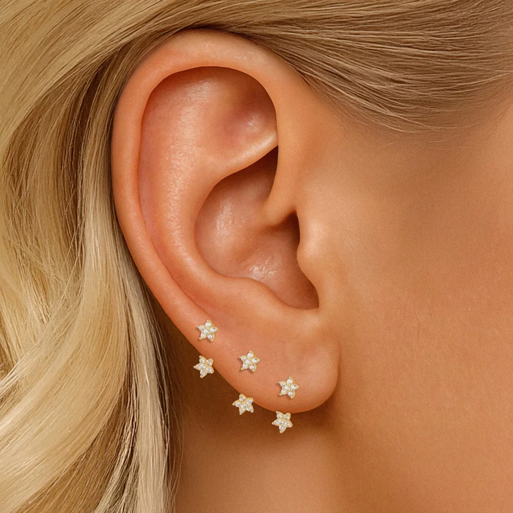 AIDE 925 Sterling Silber Pferdeaugen-Kronen U-förmige Ohrringe für Frauen Knorpelpiercing Ohrknochenring Nasenring Schmuck Geschenke – Detail 8