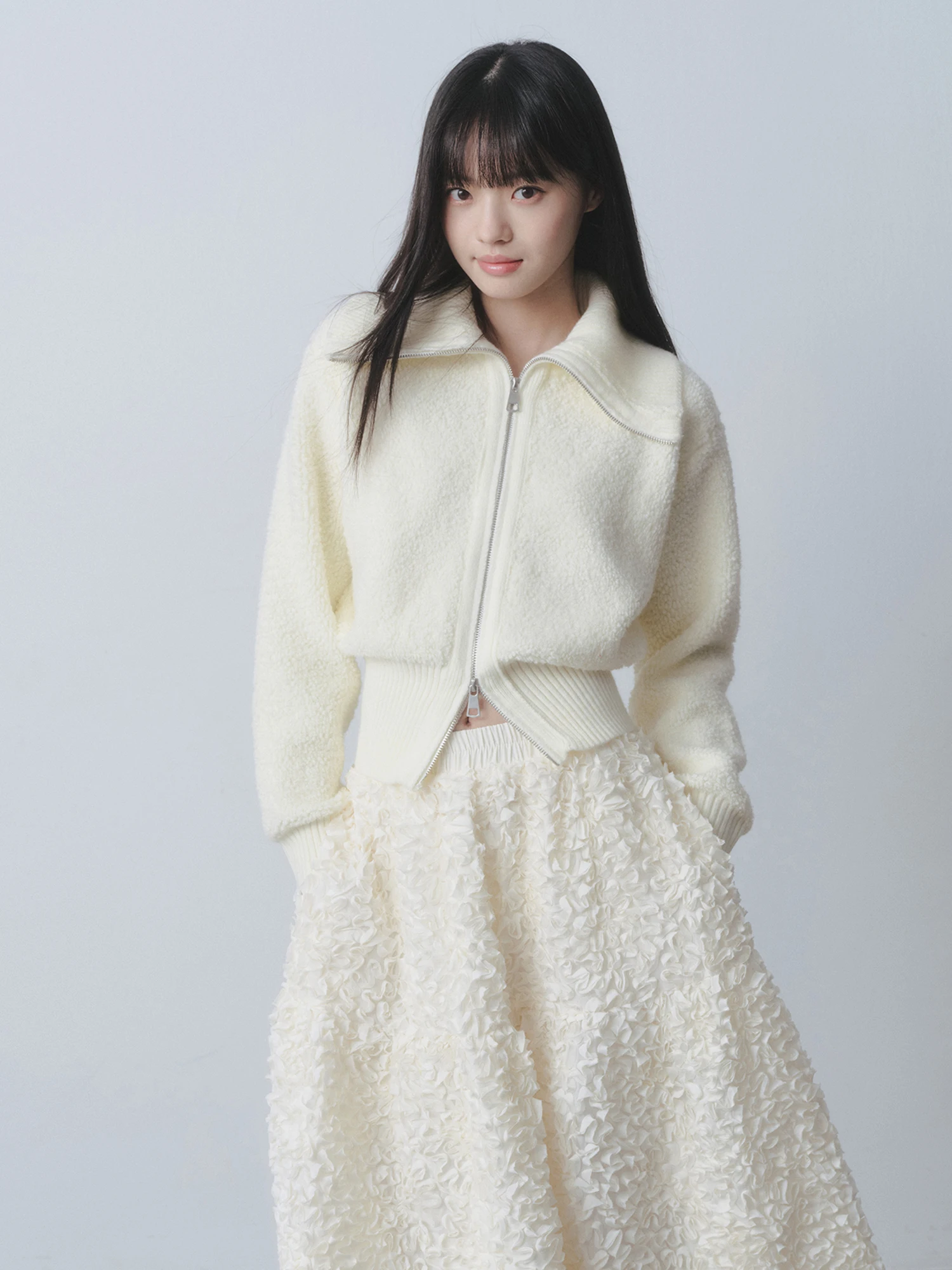 

Теплый вязаный свитер на молнии Dirl, однотонный, простой дизайн, осенне-зимняя женская модная верхняя одежда, эксклюзивно онлайн