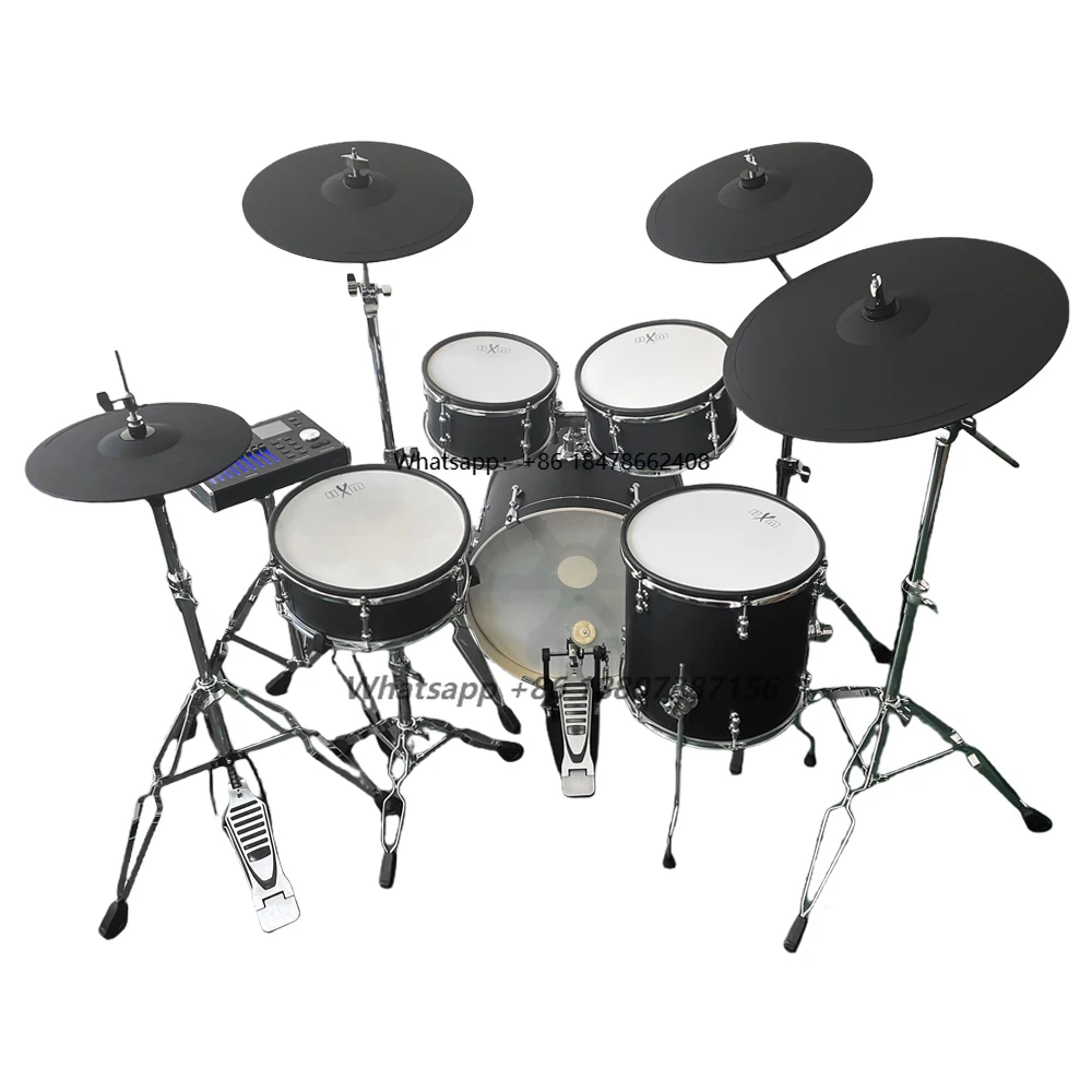

HXM XD-2000-KM Matt Black Color Acoustic Feeling Electronic Drum Set Factory Direct Sales Drum Electric Drum Set Professional