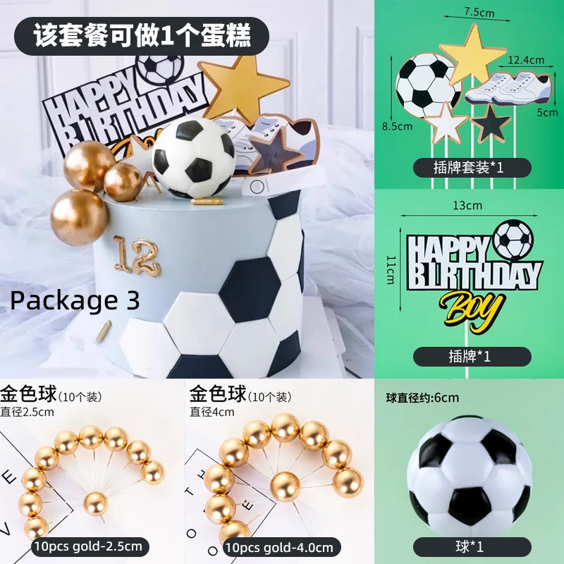 Fußball Junge Kuchen Dekoration Fußballplatz Spieler Puppe Cupcake Top Alles Gute zum Geburtstag Dekoration Sport Kinder Party Supplies – Detail 9